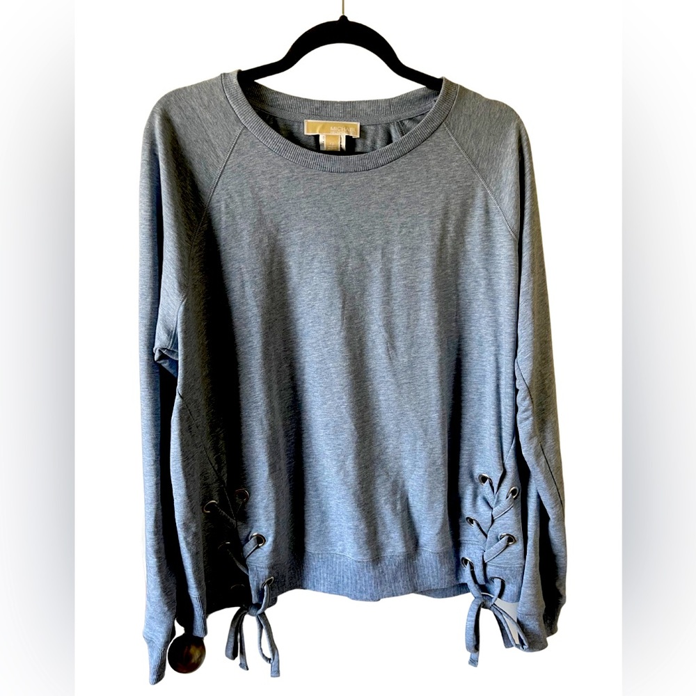 Light Blue Tie Detail Sweater